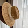 Sombrero de Paja Hueco Estilo Francés Estilo Old Money para Mujer Sombrero de Sol para Vacaciones de Verano en la Costa Sombrero de Playa Panama