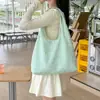 Bolso Chaleco de Hombro Único Plisado Fresco y Sencillo Ins Casual de Gran Capacidad Bolso de Compras Versión Coreana Bolso Escolar Sencillo para Estudiantes