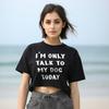 Camiseta Corta Personalizada con Logo Transfronteriza 240g para Mujer de Manga Corta Estampada Ajustada que Muestra el Ombligo Camiseta para Mujer