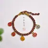 Pulsera del Dios de la Riqueza de Cinco Vías del Tíbet, Pulsera de Cuerda Colorida del Festival del Bote del Dragón, Pulsera de Cuerda Roja Hilo Colorido Tejida a Mano para Parejas