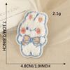 Parche autoadhesivo con logotipo bordado, parche de tela de chenilla para bordado de toalla, diseño de conejo de dibujos animados, accesorios para manualidades