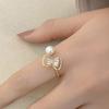 Accesorios diy S925 plata esterlina lindo lazo anillo de jade perla soporte vacío accesorios anillo de dedo semiterminado soporte para anillo