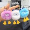 Colgante de Peluche de Patito Pequeño Joyería Pequeña Peluche Imitación Pelo de Conejo Rex Pequeña Bola de Carbón Colgante Llavero para Coche Colgante de Peluche