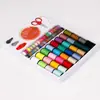 Caja de Costura de Plástico Set de 71 Piezas para Uso Doméstico Kit de Costura Portátil Costura a Mano Hilo de Carrete Hilo para Máquina de Coser