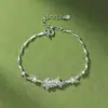 Pulsera de Flor de Rosa para Mujer, Nuevo Estilo Trendy Ins, Lujo Ligero, Nicho, Exquisita, Sensación de Alta Gama, Regalo de Joyería de Flor de Rosa para Mejor Amiga