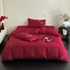 Juego de Boda Jacquard de Lujo en Algodón de Fibra Larga con Carácter Bordado "Doble Felicidad", Colcha de Boda 100% Algodón, Ropa de Cama Festiva y Apta para la Piel para Dormir Desnudo