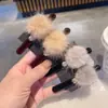 Pinza de Pato de Bolas de Pelo de Visón de Gama Alta, Nuevo Pinza para Flequillo de Otoño e Invierno, Pinza Lateral, Pasador, Horquilla, Accesorios para el Cabello