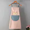 Avental de Cozinha Impermeável e à Prova de Óleo Bonito Popular Feminino Roupas de Trabalho de Verão Avental Masculino Avental para Limpar as Mãos Logotipo Personalizado