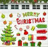 Amazon Explosions Bola de Natal Colorida Adesivo Magnético para Porta de Garagem Feliz Natal Decoração de Festa de Feriado