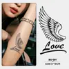 Pegatinas de Tatuaje Herbales de Alas de Ángel Iguales de Justin Bieber para Hombres y Mujeres, Impermeables, de Larga Duración, Gama Alta, Cuello, Pecho y Espalda
