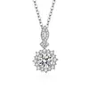 Collar con Colgante de Zirconia Diamante Transfronterizo de Amazon para Mujer, Lujo Ligero, Sentido de Alta Gama, Imitación Moissanita, Joyería de Moda