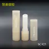 Carcasa Redonda para Lápiz Labial con Boca Inclinada Personalizada Tubo de Plástico para Bálsamo Labial de 11 mm, Tubo Vacío para Bálsamo Labial con Logotipo Imprimible