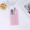Servilletas libres de polvo transfronterizas de Amazon, juegos de cubiertos plegables desechables estilo occidental para fiestas, venta al por mayor directa de fábrica y pedidos personalizados disponibles