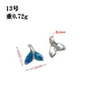 Quema a baja temperatura azul degradado flor mariposa aleación gota de aceite diy llavero accesorios de joyería pendientes colgante material