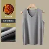 Chaleco térmico para hombre con forro de polar, engrosado y cálido, camiseta interior térmica de invierno para hombre, chaleco interior autocalentable
