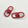 Fábrica de Origen de Broches Giratorios de Figura de Ocho, Galvanizados en Tres Colores, Opcional con Esmalte Sellado, Paquete de 50 Llaveros para Joyería de Aleación de Zinc