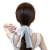 Diadema con Peine para Dientes de Cinta de Lunares Estilo Coreano para Mujer, Pinza Antideslizante de Alta Gama para Lavado Facial, Diadema de Pañuelo Trenzado No Ajustado