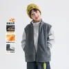 Casa de Hai Ma Ropa Infantil Nuevo Estilo Moda para Niños Cardigan de Otoño Ropa Niños Adolescentes Chaleco de Felpa Otoño Moderno