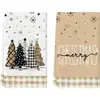 Bestseller transfronterizo de Amazon: Tela de toalla con estampado navideño de fibra ultrafina para cocina, lavado de manos y lavado de cara