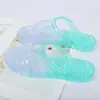 Sandalias de PVC de la vieja escuela para verano, Chanclas transparentes de gelatina estilo coreano, Uso de dos maneras, Sandalias planas antideslizantes