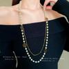 Collar de Perlas Multicapa Estilo Francés de Lujo Ligero Cadena de Lana Versátil de Alto Nivel para Otoño e Invierno Diseño Simple de Nicho Accesorios para Ropa