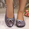 2026 Novo Estilo Sapatos de Cristal, Sapatos de Salto Baixo com Boca Rasa, Sandálias Elegantes de Bico Fino, Sapatos de Gelatina de Cristal Transparente NSW 831-1