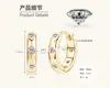 Comercio Exterior Al por Mayor Pendientes Personalizados para Hombre y Mujer Plata de Ley S925 Color D Pendientes de Moissanita Diseño Geométrico Estilo Elegante y Sencillo