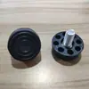 Tubo Cuadrado de Plástico Ajustable Tuerca de Inserción Interna de Acero Inoxidable Tapón de Tubo Almohadilla para Pie Tapón de Tubo de Acero Funda para Patas de Mesa y Silla Pie de Ajuste
