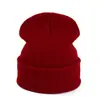 Gorro de Punto para Padres e Hijos Estilo Europeo Otoño Invierno Color Caramelo Lana Moda Unisex Cálido para el Frío