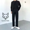 Pantalones de Vestir Ajustados Cortos para Hombre 2025 Nuevo Otoño/Invierno Cómodos Versátiles Estilo Japonés Simples Modernos Casuales