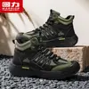 Zapatos Deportivos Casuales de Caña Alta HuiLi para Hombre, Antideslizantes Resistentes al Desgaste para Senderismo al Aire Libre Montañismo, Calzado de Trabajo para Protección Laboral para Hombre