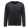 Nueva Chaqueta Ligera de Plumas 2025 para Hombre Cuello Redondo Cuello V Variable Chaqueta de Relleno para Jóvenes y de Mediana Edad Interior