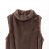 Top Colete Vintage de Gola Alta Tendência e Versátil com Cinto das Populares Tendências de Moda Europeias e Americanas da Amazon e Aliexpress