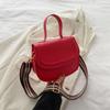 Bolsa de Ombro Axilar Simples Moda Casual Estilo Coreano Menina 2024 Primavera Nova Textura Retrô Estilo Hong Kong Bolsa Pequena Quadrada