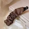 Presilha de cabelo tipo banana de tecido, simples e volumosa, tamanho grande, adequada para o trajeto diário, estilo gentil e despojado, presilha de cabelo vertical de acrílico