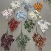 Ramo Artificial de Hojas de Sauce de 5 Ramas para Arreglo Floral, Decoración de Bodas y Materiales para Arreglos Florales en Hojas Verdes, Grises y Blancas