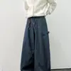 Jeans Rayados Transparentes Estilo Retro de Hong Kong para Hombre, Modernos, Casuales, Versátiles, Holgados, Pierna Ancha, Diseño de Ropa de Trabajo, Pantalones Largos