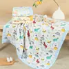Manta de Gasa Algodón 100% Clase A Oversize para Niños, Toalla de Baño Absorbente Suave Estampada para Recién Nacidos, Venta al por Mayor