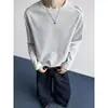 Directo del fabricante: Sudadera pesada para hombre estilo American high street, playera base de cuello redondo bordada, nuevo modelo otoño 2026