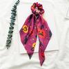 Cinta para el Cabello con Cinta de Ambiente de Halloween Nueva de Satén Estampada para Mujer Banda para el Cabello para Cola de Caballo Accesorios Sencillos para el Cabello Europeos y Americanos