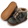 Novo Outono e Inverno Transfronteiriço Sapatos de Bebê e Criança Pequena, Sapatos de Bebê Quentes com Veludo, Solas de Borracha, Sapatos de Algodão Antiderrapantes para Bebê, Drop Shipping