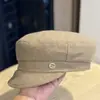 Chapéu Octogonal Novo Estilo para Mulheres no Outono e Inverno, Boina de Lã Pequena e de Alta Qualidade Estilo Coreano, Boné com Aba Quente