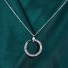 Colar de Prata Feminino Pequeno Prego Micro-incrustado Diamante Corrente de Clavícula Fina Moda Japonesa e Coreana Elegante Corrente de Pescoço Tendência