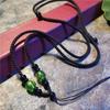 Nuevo colgante de estilo étnico, cordón con mantra de seis caracteres, cuerda recta para suéter, collar, cuentas de 6 mm, accesorios DIY, colgante de jade, cuerda al por mayor