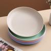 Prato Redondo de Plástico Estilo Japonês Prato Doméstico Utensílios de Mesa conjunto Estilo Ins Prato para Café da Manhã Frutas Prato Plano para Hot Pot