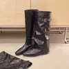 Alargadas mas removíveis, botas estilo vintage 2026 com perna e cano largos, novas botas de montaria longas até o joelho para mulheres