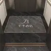 Alfombrillas para ascensor con logo personalizado, Alfombra especial hecha a medida para la cabina del coche, Cuero de suelo de PVC con patrón de mármol artificial, Alfombrilla de goma engrosada