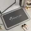 Nueva Alfombrilla de Pie Doméstica Estilo Simple para Baño, Absorbente de Agua, Secado Rápido, Felpudo Resistente a la Suciedad, Alfombra de Piso de Tierra de Diatomeas Resistente al Desgaste