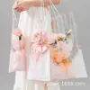 Bolsa de Flores para San Valentín, Empaque de Flores, Bolsa para Ramo, Bolsa de Regalo Popular, Bolsa Tote Transparente Impermeable para Flores