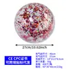 Atacado transfronteiriço bola de praia inflável com lantejoulas PVC super transparente bola piscante brinquedo de bola para brincar na água adereços para fotos